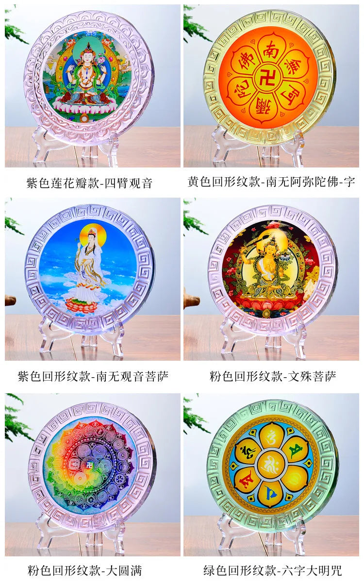 GOOD # Wholesale Buddhist supplies Temple Asia HOME altar crystal Four-armed Avalokitesvara GUAN YIN Buddha ornament statue