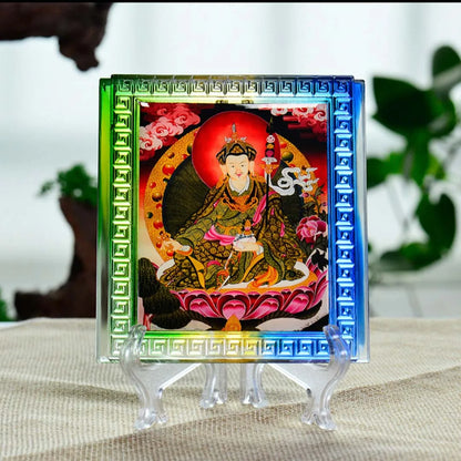 GOOD # Wholesale Buddhist supplies Temple HOME altar crystal Padmasambhava Padmakara Guru Rinpoche Buddha ornament statue