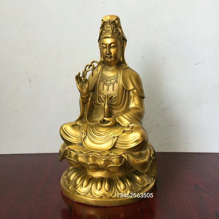 GOOD bless family OFFICE Safety Health luck Talisman office home shop efficacious Protection GUAN YIN Buddha statue