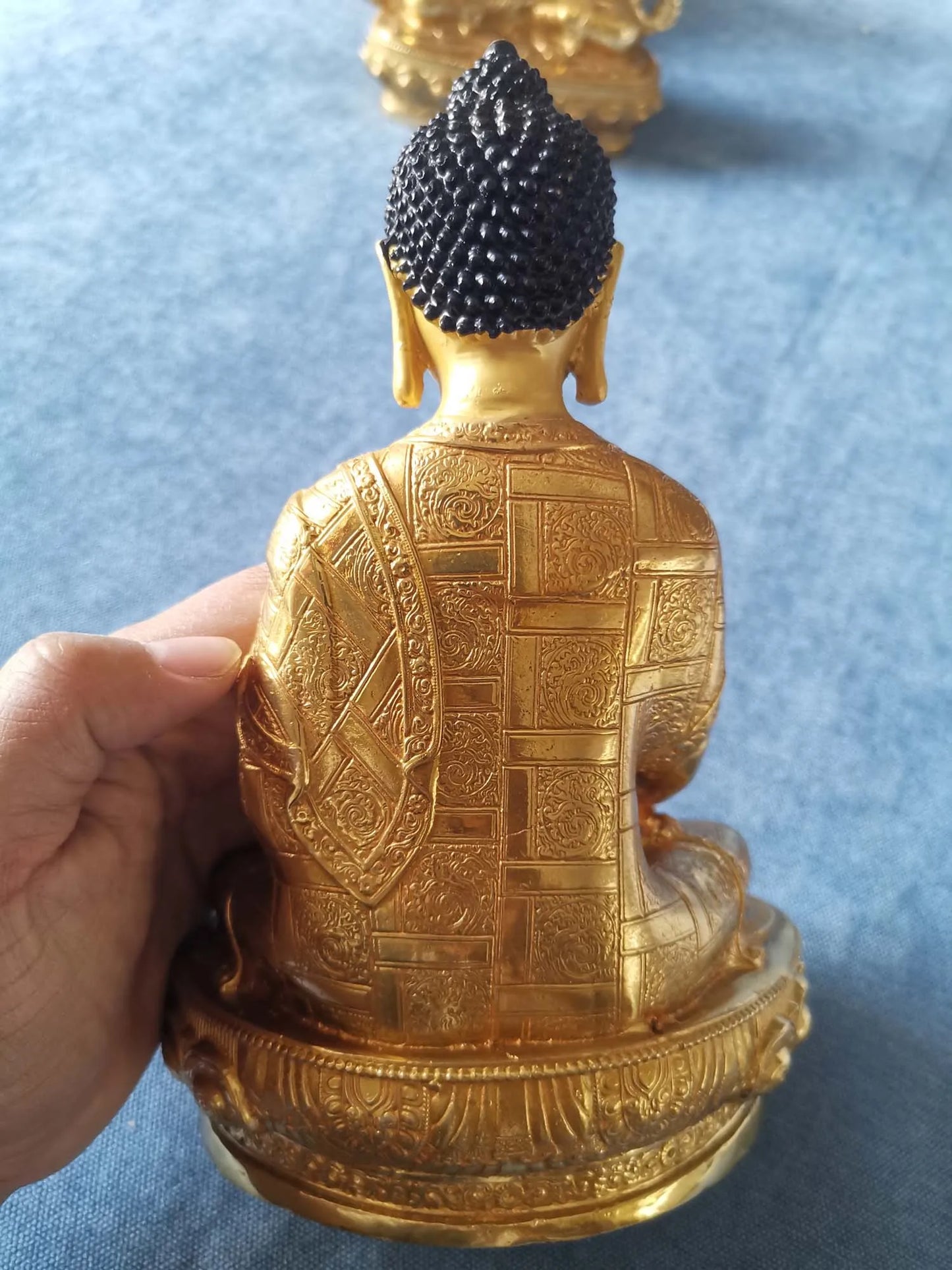 GOOD buddha Sakyamuni Medicine Buddha statue Buddhism Tibet temple HOME gilded copper Buddha statue bless safe health good luck