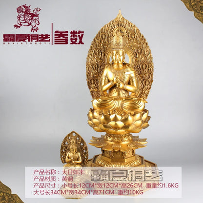 GOOD figure of Buddha -temple Porch lobby Talisman Protection # Bless safety RULAI Buddha statue 71CM