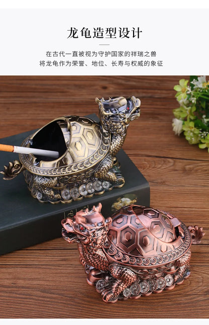 GOOD gift Southeast Asia Good luck Dragon turtle ashtray statue mascot HOME office shop BAR CLUB Decoration bring wealth fortune