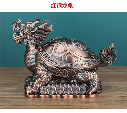 GOOD gift Southeast Asia Good luck Dragon turtle ashtray statue mascot HOME office shop BAR CLUB Decoration bring wealth fortune