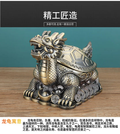 GOOD gift Southeast Asia Good luck Dragon turtle ashtray statue mascot HOME office shop BAR CLUB Decoration bring wealth fortune