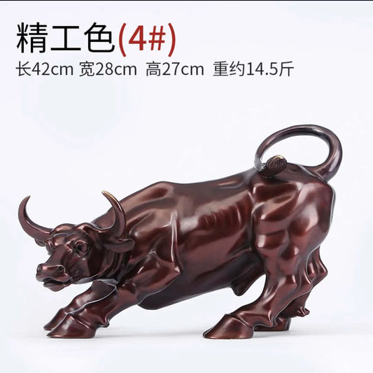 GOOD # large GOOD LUCK Charging Bull Wall Street Bronze Bull statue home Company SHOP BAR thriving business Money Sculpture