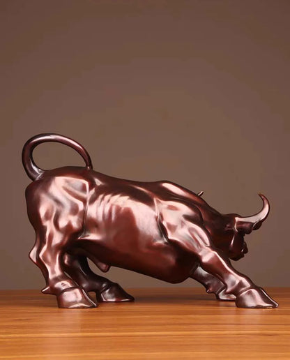 GOOD # large GOOD LUCK Charging Bull Wall Street Bronze Bull statue home Company SHOP BAR thriving business Money Sculpture