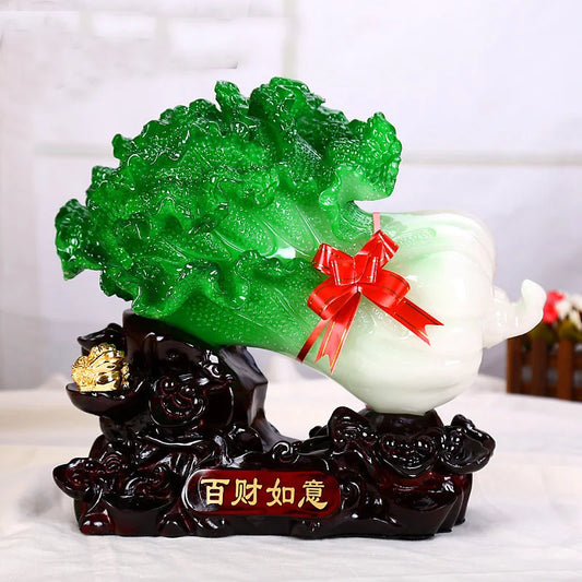 GOOD  office home lobby shop efficacious Money Drawing "BAICAI & JIN CHAN"Propitious FENG SHUI jade Sculpture statue   25CM