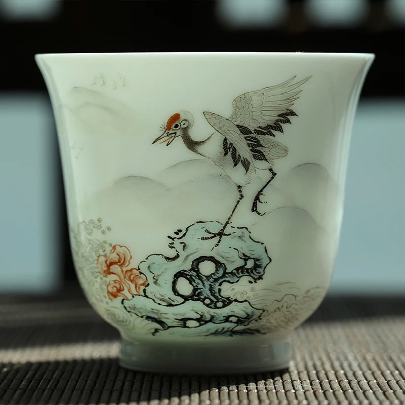 GUANFU Guanfu Museum Recommend Misfortune Dance Mingxin-Misfortune to Cup Jingde Pinming Cup Master Cup Handmade Thin Tire Exqui