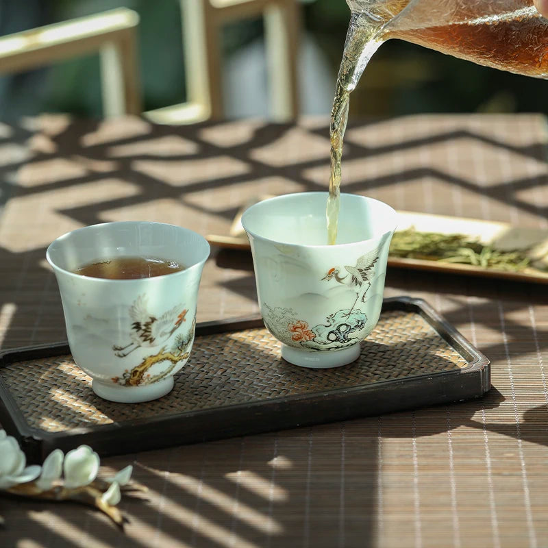 GUANFU Guanfu Museum Recommend Misfortune Dance Mingxin-Misfortune to Cup Jingde Pinming Cup Master Cup Handmade Thin Tire Exqui