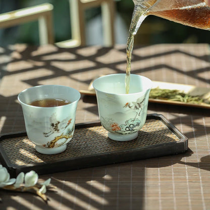 GUANFU Guanfu Museum Recommend Misfortune Dance Mingxin-Misfortune to Cup Jingde Pinming Cup Master Cup Handmade Thin Tire Exqui