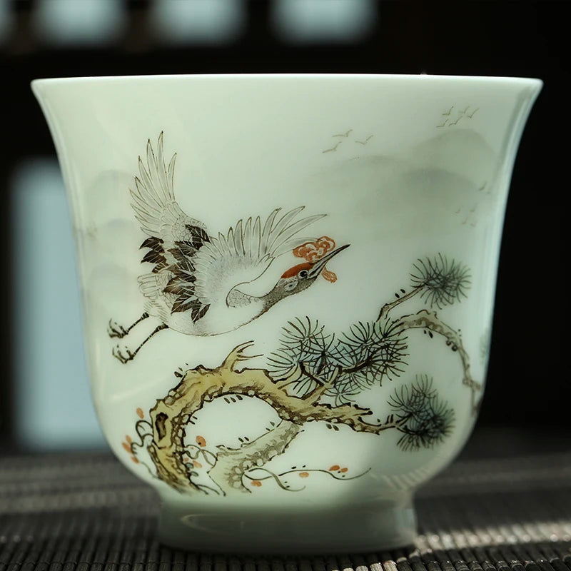 GUANFU Guanfu Museum Recommend Misfortune Dance Mingxin-Misfortune to Cup Jingde Pinming Cup Master Cup Handmade Thin Tire Exqui