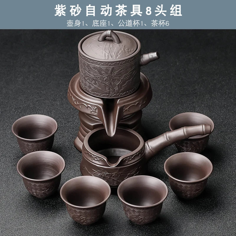 Gaiwan Kung Fu Chinese Cup Tea Set Ceremony Gift Automatic Pair Tea Set Board Luxury Vintage Juego De Te Silent Drink AB50TS