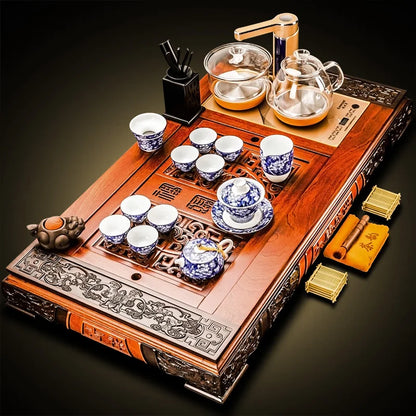 Gaiwan Kung Fu Travel Tea Set Pot Service Infuser Luxury Bubble Chinese Tea Set Accessories Mugs Taza Mate Teapot Set YX50TS