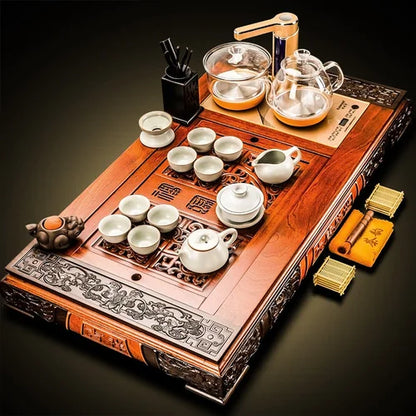 Gaiwan Kung Fu Travel Tea Set Pot Service Infuser Luxury Bubble Chinese Tea Set Accessories Mugs Taza Mate Teapot Set YX50TS