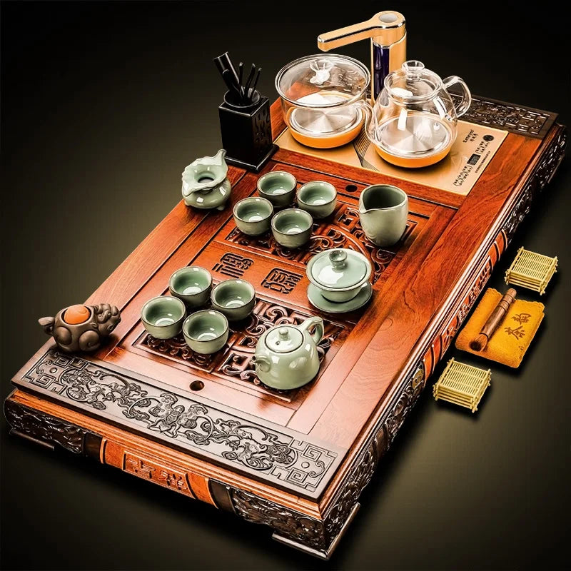 Gaiwan Kung Fu Travel Tea Set Pot Service Infuser Luxury Bubble Chinese Tea Set Accessories Mugs Taza Mate Teapot Set YX50TS