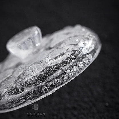 Gaiwan Large Single Glass Ice Lotus Thickened Kung Fu Tea Brewing Bowl Frozen Tea Set