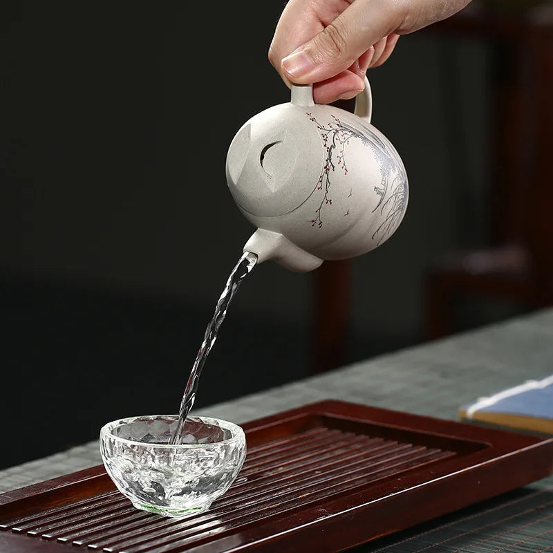 Gaoshan Flowing Purple Clay Teapot Raw Ore White Segment Mud Wholesale Factory Teapot Kung Fu Tea Set One Piece Dropshipping Goo