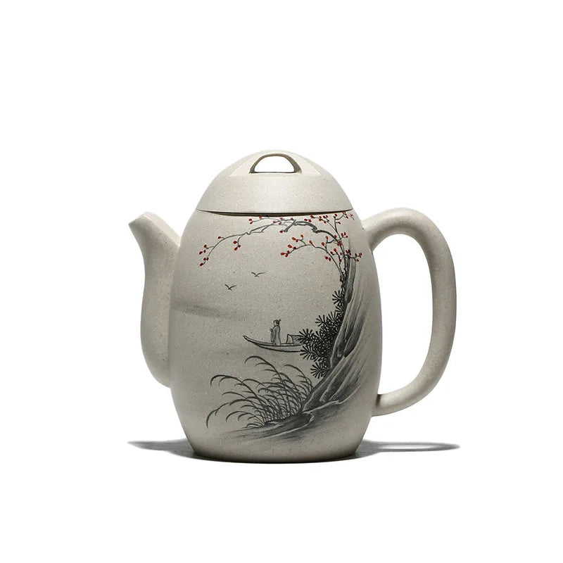 Gaoshan Flowing Purple Clay Teapot Raw Ore White Segment Mud Wholesale Factory Teapot Kung Fu Tea Set One Piece Dropshipping Goo