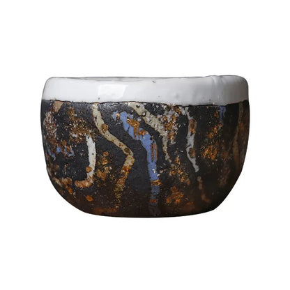Gaoyue Hand-Pinching Rock Mine Tea Cup Zhiye Cup Taiwan Old Rock Clay Firewood Master Single Cup Tea Cup