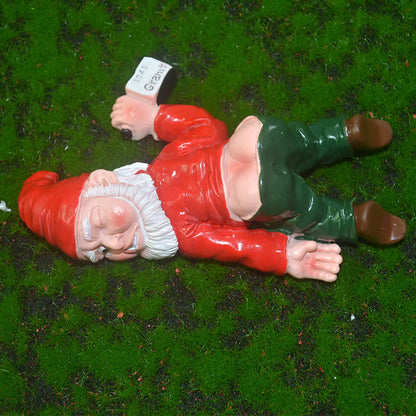 Garden Decoration Funny Gnome Ornaments Resin Figurines Naughty Garden Gnome Small Statue Decor