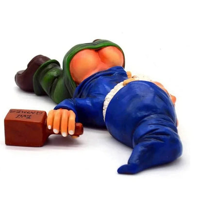 Garden Decoration Funny Gnome Ornaments Resin Figurines Naughty Garden Gnome Small Statue Decor