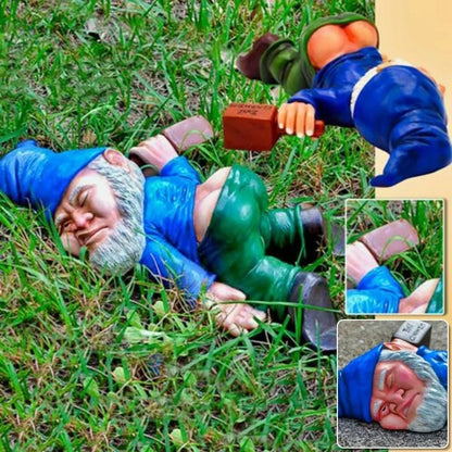 Garden Decoration Funny Gnome Ornaments Resin Figurines Naughty Garden Gnome Small Statue Decor