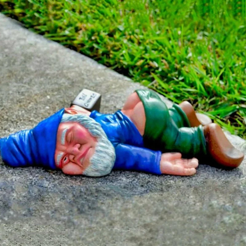 Garden Decoration Funny Gnome Ornaments Resin Figurines Naughty Garden Gnome Small Statue Decor