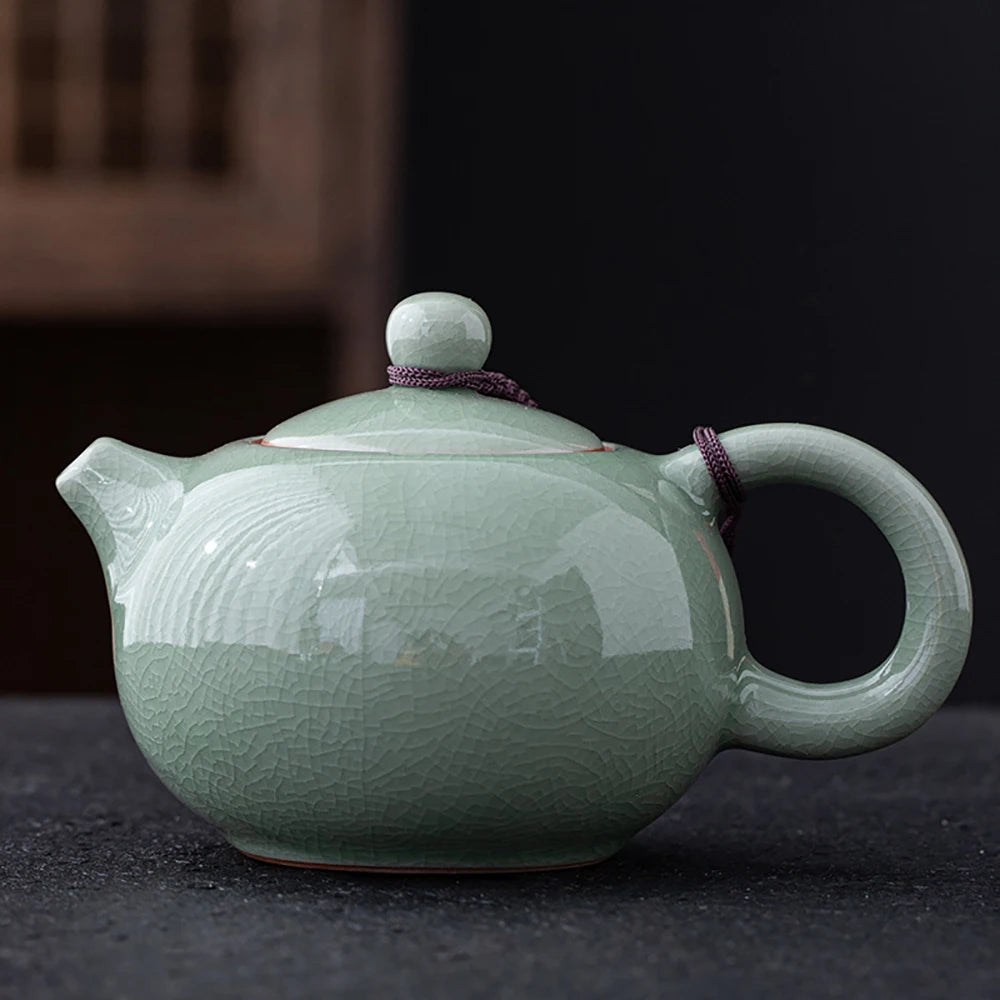 Ge Yao Ceramic Teapot Manual Chinese Ice Crack Split Teapot Pot for Tea Accessories Gaiwan Yixing Kettle Clay Tea Set and Coffee