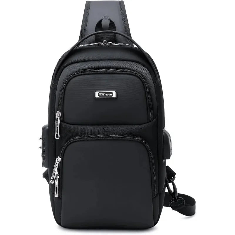 Geestock Anti-Theft Sling Bag, Crossbody Chest Bag Daypack for Men&Women, Casual One Shoulder Backpack