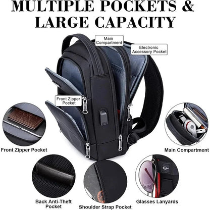 Geestock Anti-Theft Sling Bag, Crossbody Chest Bag Daypack for Men&Women, Casual One Shoulder Backpack