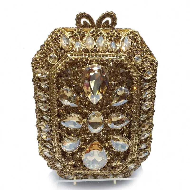 Gem Crystal diamond Clutch Evening Purse Bag Women Formal Dinner Handbag Wedding Bridal Purse Crystal Bags Party shoulder Bags
