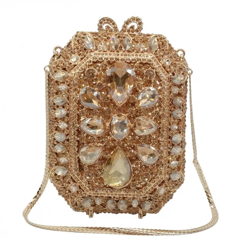 Gem Crystal diamond Clutch Evening Purse Bag Women Formal Dinner Handbag Wedding Bridal Purse Crystal Bags Party shoulder Bags