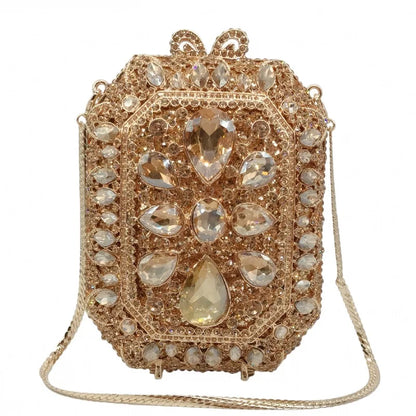 Gem Crystal diamond Clutch Evening Purse Bag Women Formal Dinner Handbag Wedding Bridal Purse Crystal Bags Party shoulder Bags