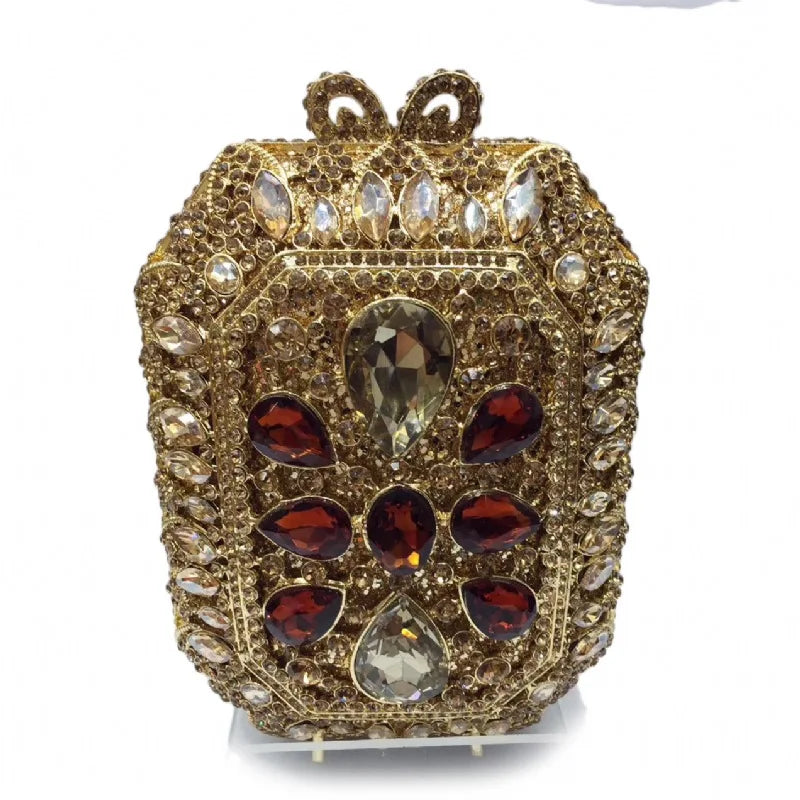 Gem Crystal diamond Clutch Evening Purse Bag Women Formal Dinner Handbag Wedding Bridal Purse Crystal Bags Party shoulder Bags