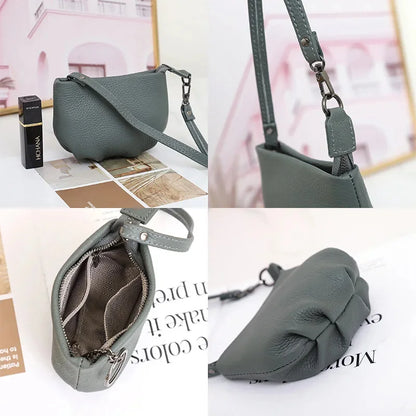 Genuine Coin Real Leather Card Holder Clutch Short Wallets Slots for Women Mini Purse Pocketbook Money Bags