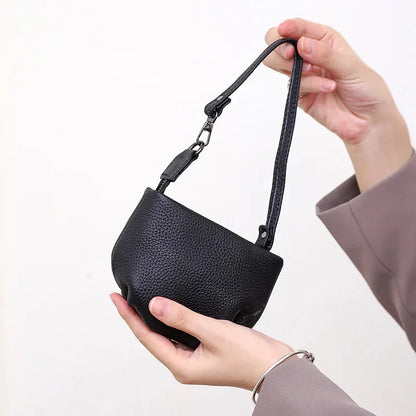 Genuine Coin Real Leather Card Holder Clutch Short Wallets Slots for Women Mini Purse Pocketbook Money Bags