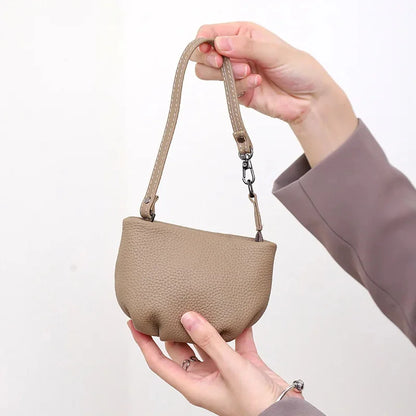 Genuine Coin Real Leather Card Holder Clutch Short Wallets Slots for Women Mini Purse Pocketbook Money Bags