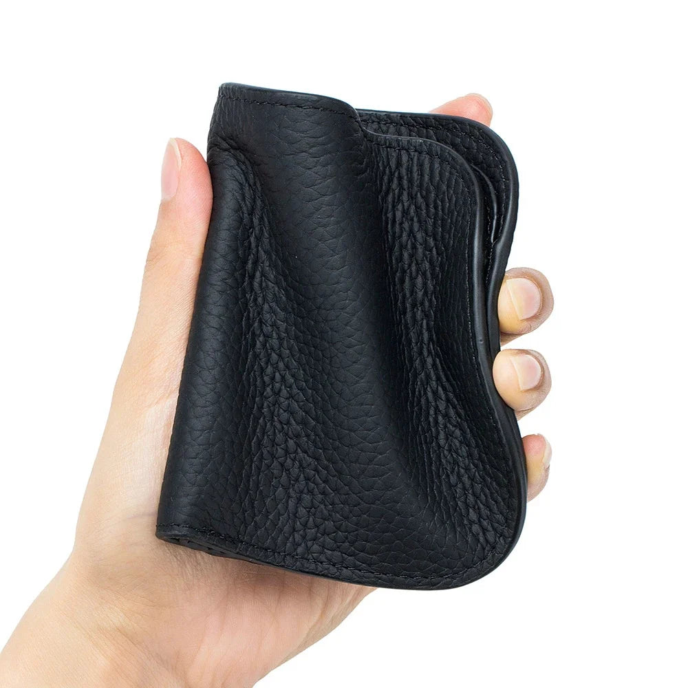 Genuine Compact Woman New Ultra Thin Card Holder Multi Function Coin Mini Soft Leather Wallet