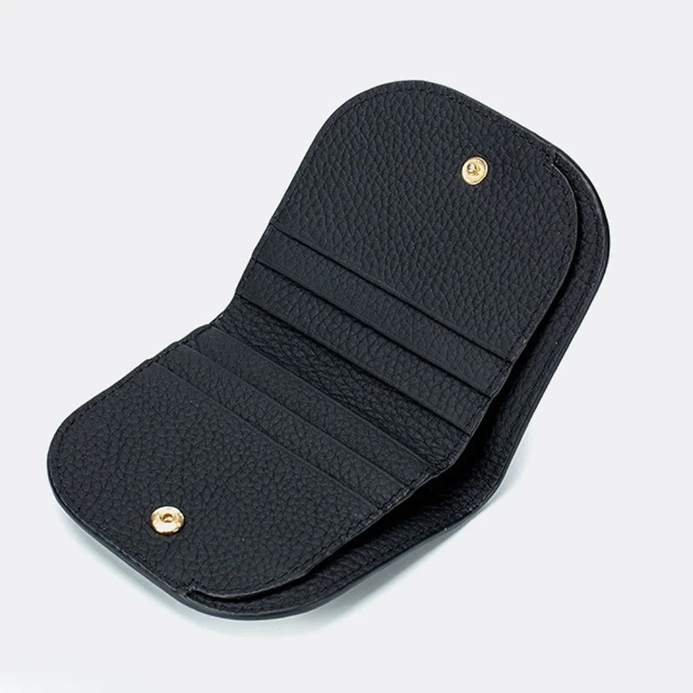 Genuine Compact Woman New Ultra Thin Card Holder Multi Function Coin Mini Soft Leather Wallet