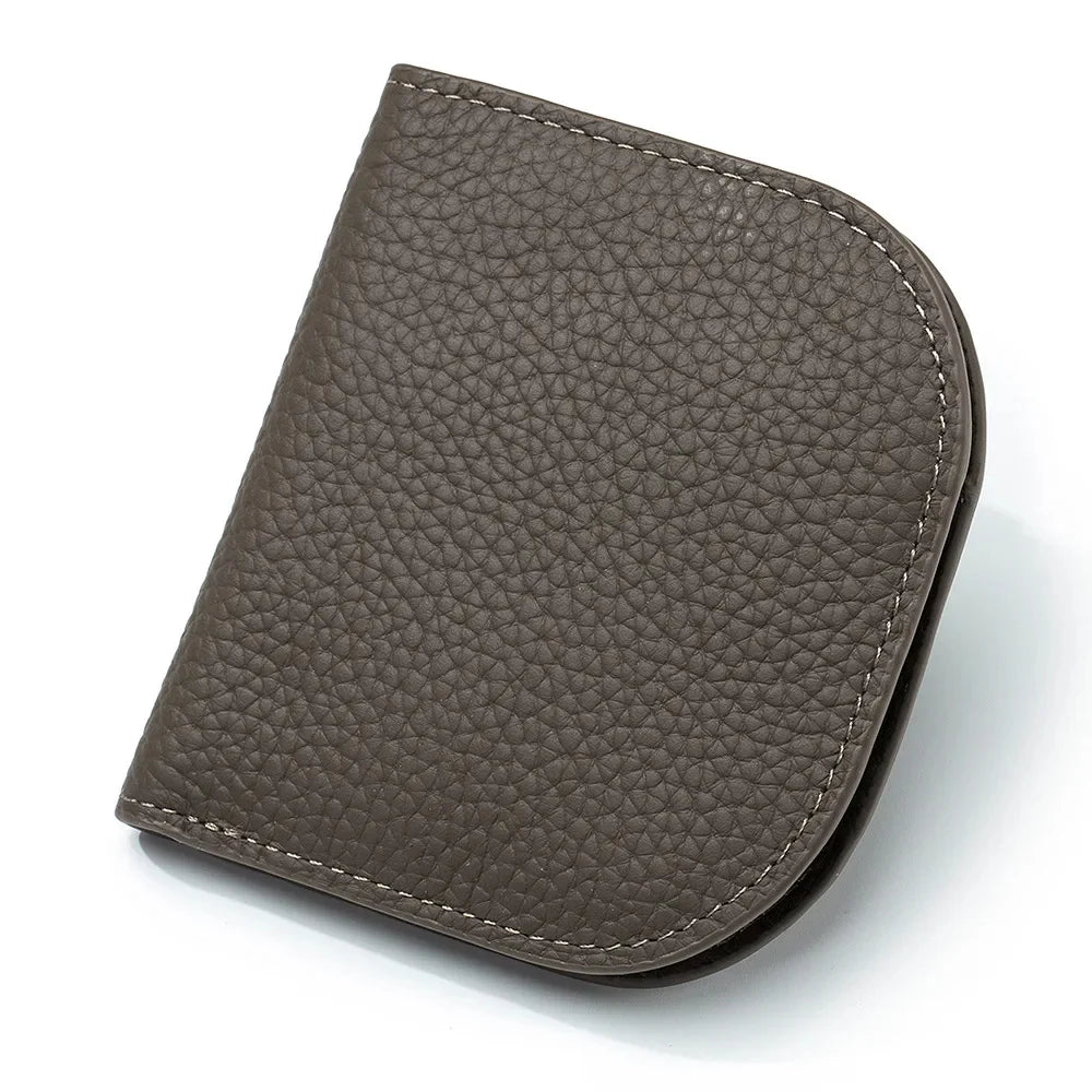 Genuine Compact Woman New Ultra Thin Card Holder Multi Function Coin Mini Soft Leather Wallet