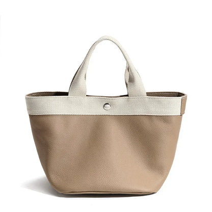 Genuine First Layer Cowhide Women's Handbag Large Capacity Tote Bag Fashionable and Simple Designer Bags Luxury