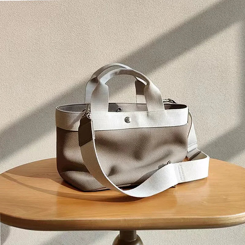 Genuine First Layer Cowhide Women's Handbag Large Capacity Tote Bag Fashionable and Simple Designer Bags Luxury