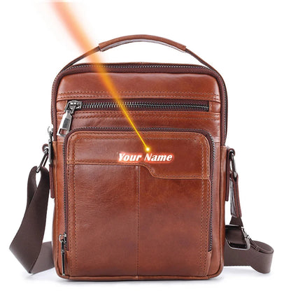 Genuine Handbags Men Designer Shoulder Husband Black Crossbody Messenger Bags Leather Man for ipad