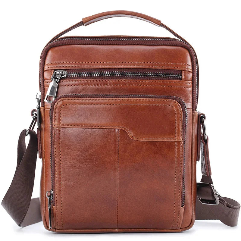 Genuine Handbags Men Designer Shoulder Husband Black Crossbody Messenger Bags Leather Man for ipad