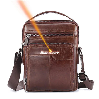 Genuine Handbags Men Designer Shoulder Husband Black Crossbody Messenger Bags Leather Man for ipad