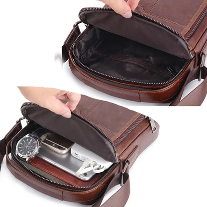 Genuine Handbags Men Designer Shoulder Husband Black Crossbody Messenger Bags Leather Man for ipad