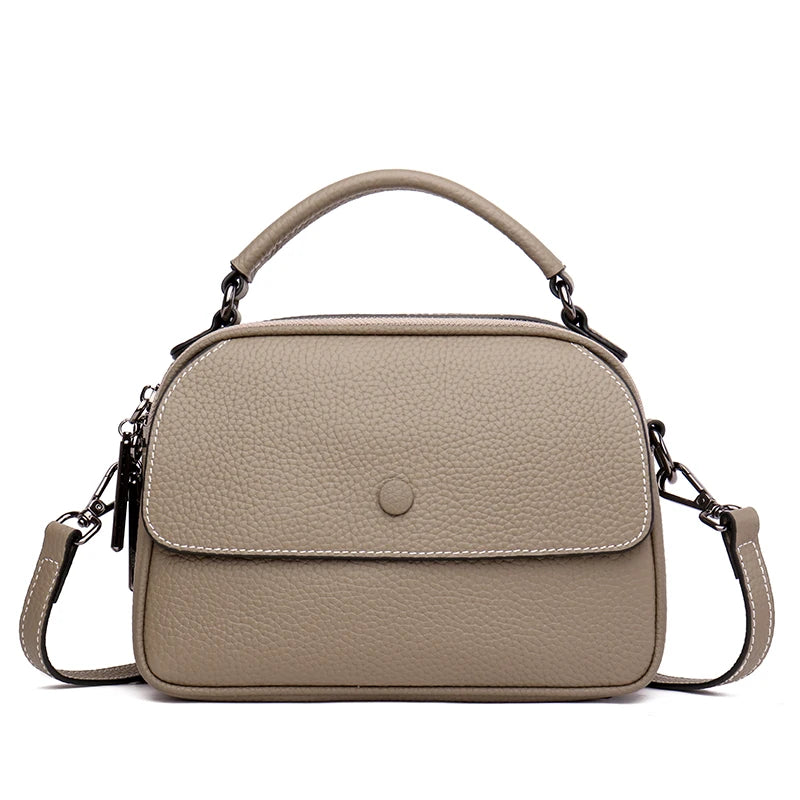 Genuine Leather 3 Layer Large Capacity Tote Bag High Quality Cow Leather Shoulder Crossbody Bags for Women 2022 Female Handbags