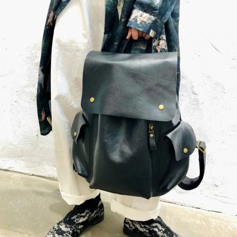 Genuine Leather Backpack Women Casual Natural Cow Skin Travel Back Packs Fashion Large Capacity Mochilas Laptop Trip Bag