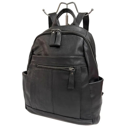 Genuine Leather Backpacks Women Luxury Soft Real Cow Leather Backpack for Travel Black Fashion Designer Back Pack Bag Female