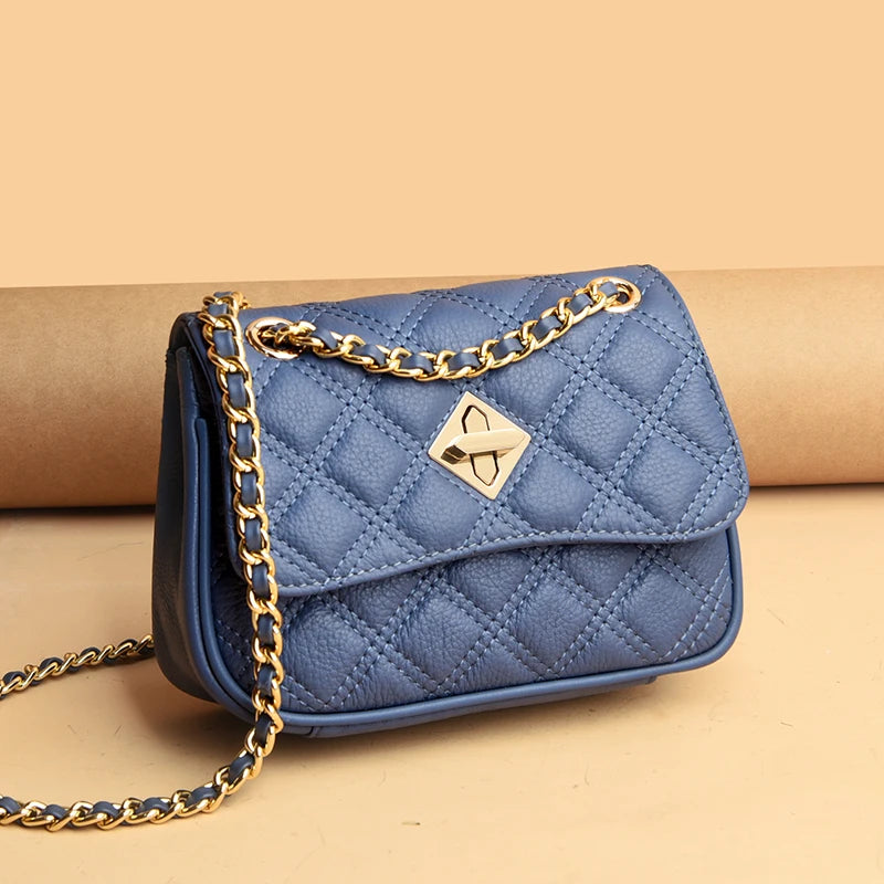 Genuine Leather Bag For Women Luxury Brand Small Ladies Handbag High Quality Natural Cowskin Female Shoulder Crossbody Bags Tote